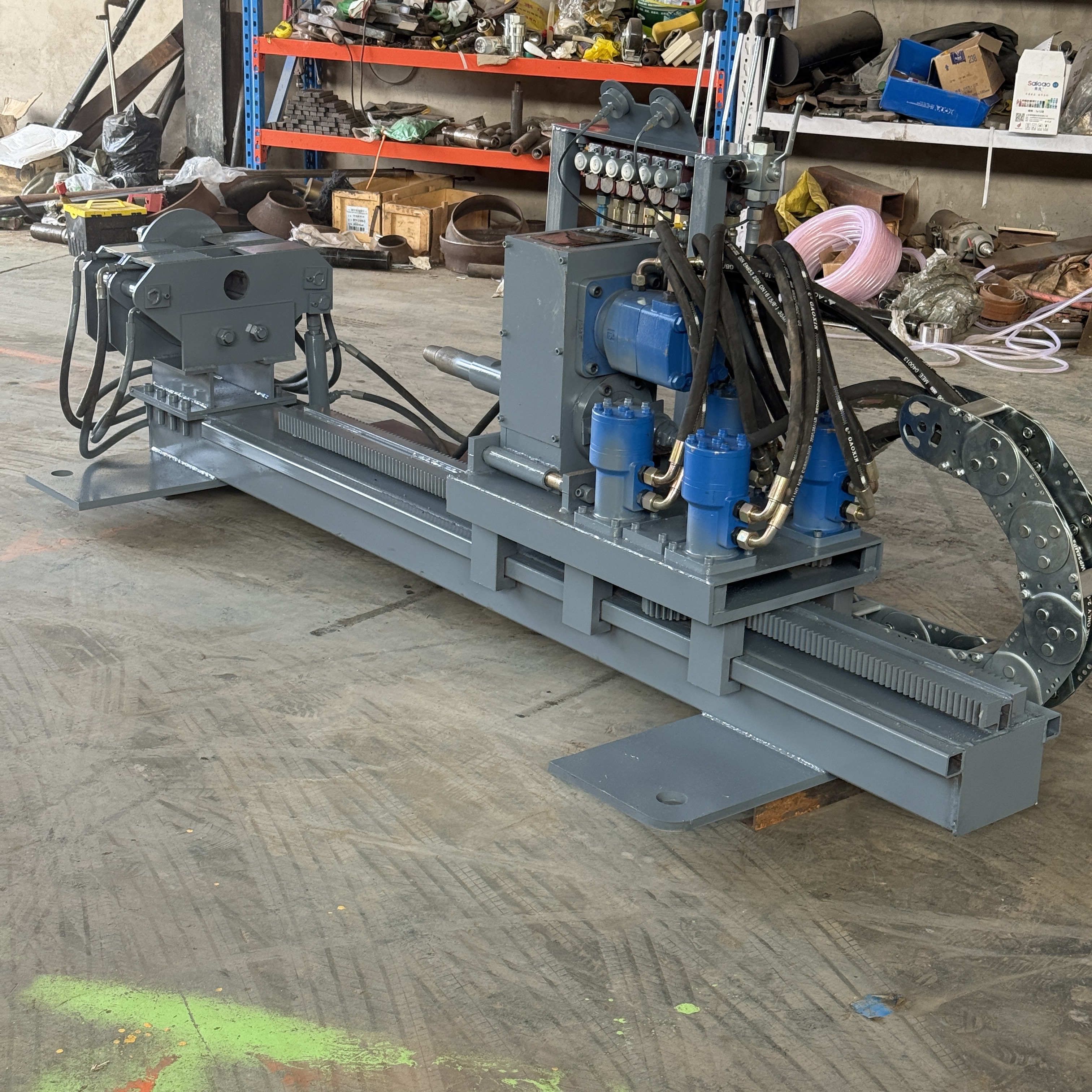 Grey LIYO LY-16L drilling machine in the factory